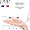 Camila Paris CP2427 French Hair Barrette Clip for Girls Braided, Tortoise Shell, Automatic Clasp, Strong Hold Grip Hair Clips for Women, No Slip Durable Styling Girls Hair Accessories, Made in France