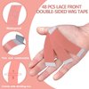 SAJOO 48 PCS Lace Front Wig Tape Adhesive Tape Double-Sided Waterproof Lace Wigs Wig Tapes Waterproof Lace Tape C-Shaped Wig Tape Hair Wig Tape for Wigs Toupees Hair Extension and Hair Pieces (Pink)