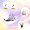 800 Premade Fans Eyelash Extensions 14D 8-15mm Mixed Length Premade Lash Fans C Curl Middle Stem Premade Fans Handmade Volume Premade Lash Extensions Fans Box