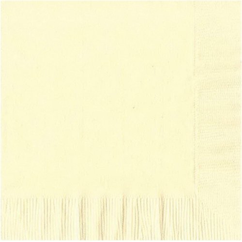50 Plain Solid Colors Luncheon Dinner Napkins Paper - Ivory