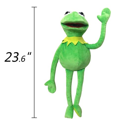 Kermit Frog Hand Puppet, Kermit The Frog Stuffed Plush Toy for Boys & Girls, The Puppet Movie Show Soft Frog Doll for Role Play - 24 Inches