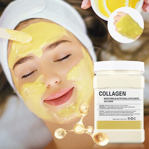 GUOYAOLIFU Jelly Masks for Facials Professional,Jelly Face Mask SkinCare Hydrating,Jelly Masks Powder for Face Moisturizing,Smoothing,Deep Cleaning,Oil Contral,for All the Skin 23 Fl Oz(Collagen)