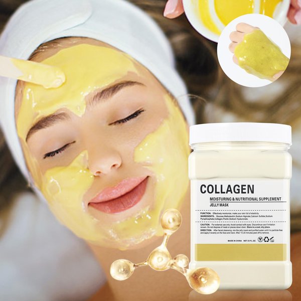 GUOYAOLIFU Jelly Masks for Facials Professional,Jelly Face Mask SkinCare Hydrating,Jelly Masks Powder for Face Moisturizing,Smoothing,Deep Cleaning,Oil Contral,for All the Skin 23 Fl Oz(Collagen)