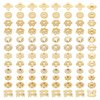 PH PandaHall 144pcs 24K Gold Plated Flower Bead Caps, 12 Styles Brass End Caps Golden Spacer Beads Caps 4~6mm Hollow Jewelry Spacer Caps for DIY Craft Earrings Bracelets Necklaces Jewelry Crafts