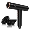 Nicebay Ionic Hair Dryer, Professional Blow Dryer with 3 Attachments, 110000RPM High-Speed Brushless Motor for Fast Drying, Lightweight, Low Noise, 1600W Hairdryer with Diffuser