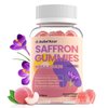 Saffron Gummies for Kids Adults 88.5mg, 15-in-1 Saffron Supplements for Kids, with B6, B12, C, D3, Magnesium Glycinate, Zinc for Nerve, Rest, Focus, Sugar Free, Vegan, Non- GMO, Peach Flavor, 60 Count