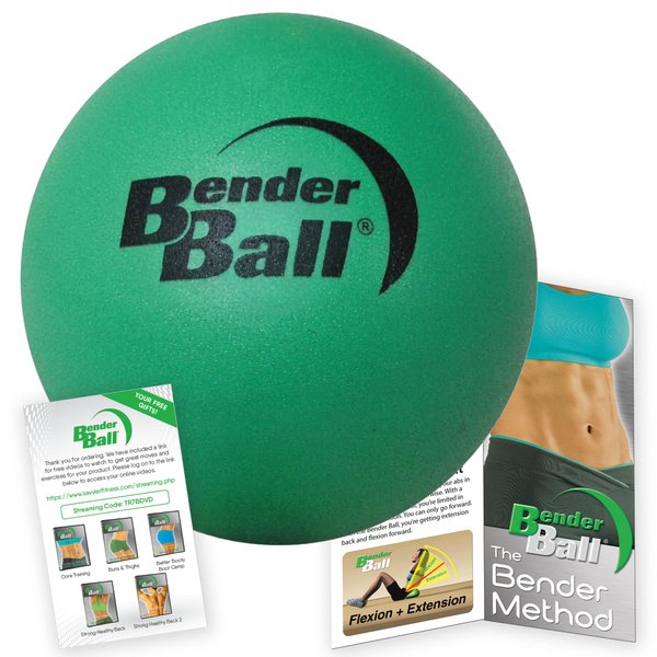 Bender Ball The Original 9 inch Pilates Ball for Abs, Core & Back, Core Training Ball, Small Crunch Exercise Ball, Includes 5 Streaming Videos + Core Training/Bun & Thighs DVD