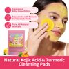 Turmeric Cleansing Pads,Deep Cleansing Helps Balance Skin Turmeric Glow Wash Facial Exfoliating Scrub Sponges.(40 Pcs) ﻿