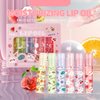 Dulele 6PCS Roll On Lip Gloss Set, Fruity Flavors Rolling Ball Lip Oil, No-Sticky Gloss Lip Balm Lip Care for Dry and Chapped Lips