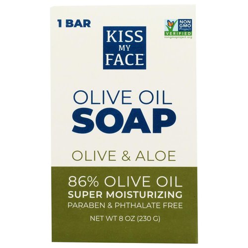 Kiss My Face Soap Bar Olive & Aloe 8oz (2 Pack)
