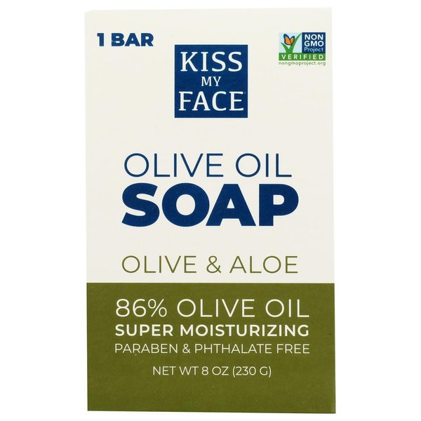 Kiss My Face Soap Bar Olive & Aloe 8oz (2 Pack)