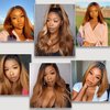 10A Ombre Human Hair Bundles Straight Bundles Brazilian 100% Unprocessed Virgin Remy Hair Bundles Straight Ombre Hair 2 Tone Black to Honey Brown Human Hair Extensions (T4/30, 20 22 24)