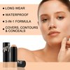Apooliy Matte Foundation Stick,Lightweight Buildable Full Coverage, Longwear Face Foundation，Concealer Stick,Waterproof