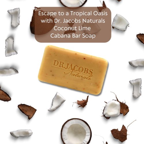 Dr Jacobs Naturals, Triple Milled Loofah Exfoliating Castile Bar Soap (Pack of 2) - Free of Parabens, Sulfates, Synthetics, Gltuen and GMO (Coco Loco Limeade)