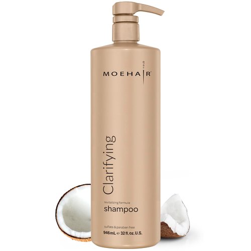 MOEHAIR Clarifying Shampoo | Deep Detox Shampoo | Cleanses Dirt, Dust & Scalp Buildup | Adds Shine | Removes Residues & Improves Scalp Health | Paraben & sulfate-free shampoo (32 Fl. Oz)