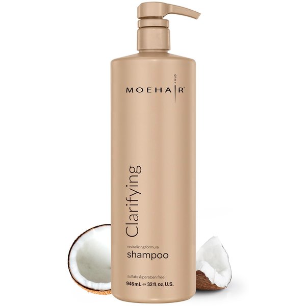 MOEHAIR Clarifying Shampoo | Deep Detox Shampoo | Cleanses Dirt, Dust & Scalp Buildup | Adds Shine | Removes Residues & Improves Scalp Health | Paraben & sulfate-free shampoo (32 Fl. Oz)