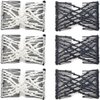 NSBELL 6PCS Beads Hair Combs Magic Elastic Hair Clips Stretchy Hair Comb Double Clips for Women Girls Hair Accessory