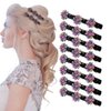 8 Pcs Sparkling Crystal Stone Braided Hair Clips, Short Women's Braided Duckbill Hair Clips for Women Hair Accessories (Rainbow)