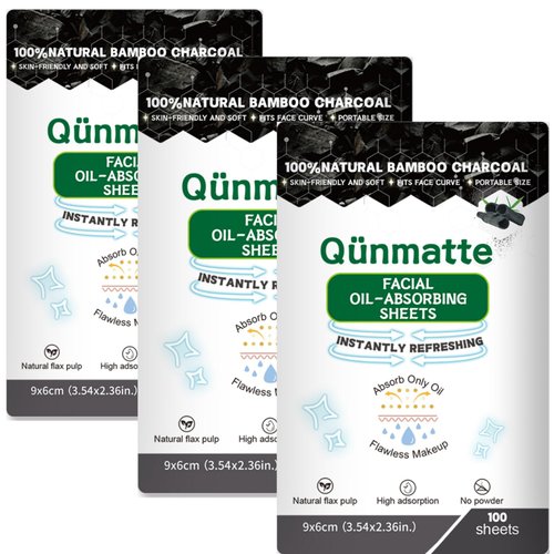 Blotting Paper for Oily Skin,Makeup Oil Absorbing Sheets for Face, Natural Bamboo Charcoal Facial Oil Blotter,Individual Premium Oily Face Oil Control Paper,Travel Size Oil Absorbent Pads for Face