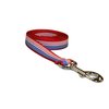 XSmall American Flag Dog Leash: 1/2" wide, 4ft length - Made in USA