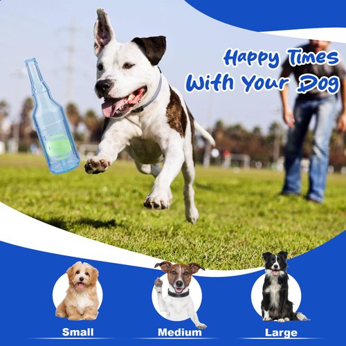 AIERSA Water Bottle Dog Toy, Crunchnplay Bottle Toy for Dogs,Squeaky Dog Toys for Aggressive Chewers for Small Medium Dogs,Dog Toy Water Bottle Cruncher,Interactive Dog Toys for Boredom