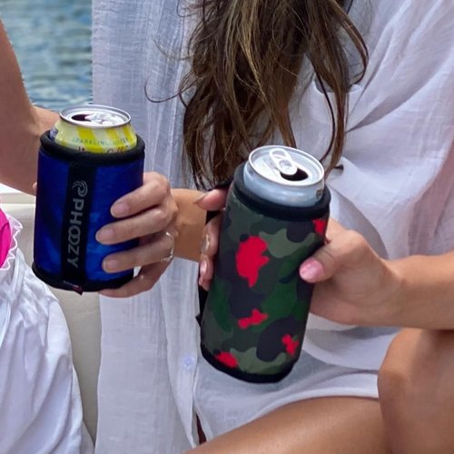 PHOOZY Insulated Can Cooler for 12oz Standard Cans - Patented Spacesuit Insulation Keeps Drinks Colder, Longer (Weighs less than 2 ounces) - Blue