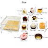 PRETTYLIFE 12Pieces Miniature Dollhouse Food Kit Cute 1:12 Mini Cakes Donuts Toast Dessert Kitchen Scene Accessories Micro Landscape Decoration with Acrylic Storage Box