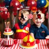 Firefighter Party Decorations Firetruck Party Decoration Fireman Party Decor Supplies Hanging Swirls Party Streamers 24pcs Kids Baby Shower Fire Truck Party Decor Banner, Assembled and Ready to Use