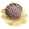 NEWPECK Girls Golden Mushroom Wig Short Bob Wig With Bangs Blonde Bowl Cut Wig Cap For Women