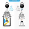 Teskyer 2 Pack Badge Holders, Retractable Badge Reel with Carabiner Belt Clip and Key Ring for ID Card Name Holder and Keychain