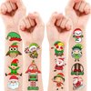 Christmas Temporary Tattoos Themed Merry Christmas Birthday Party Decorations Supplies 96PCS Party Favors Gift Ideal for Boy Girls Cute Noel Xmas Santa Claus Prizes Themed (Elf)
