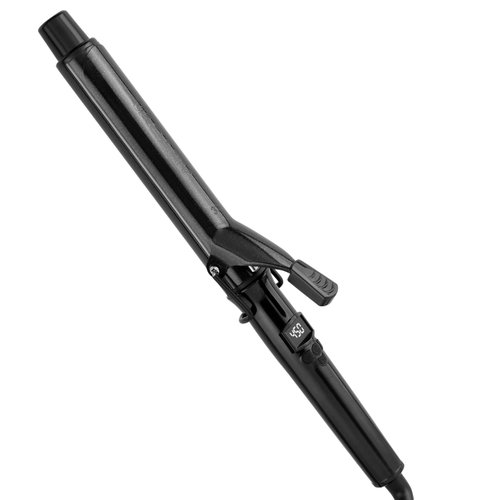 VAGARY 1 1/4 inch Curling Iron with Clamp Electric Hair Curlers Portable Dual Voltage Curling Wand for Long Hair, Long Barrel Easy Hair Curler