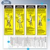 Step Ladder Safety Label Extension Ladder Stickers Replacement Label Kit Compatible with Ladder Inspection Stickers for Werner Fiberglass Extension Ladders (Pack of 4 Sets)