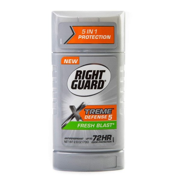 Right Guard Xtreme Invisible Solid Anti-Perspirant/Deodorant, Fresh Blast with Power Stripe for Men, 2.6 oz (Packaging May Vary)