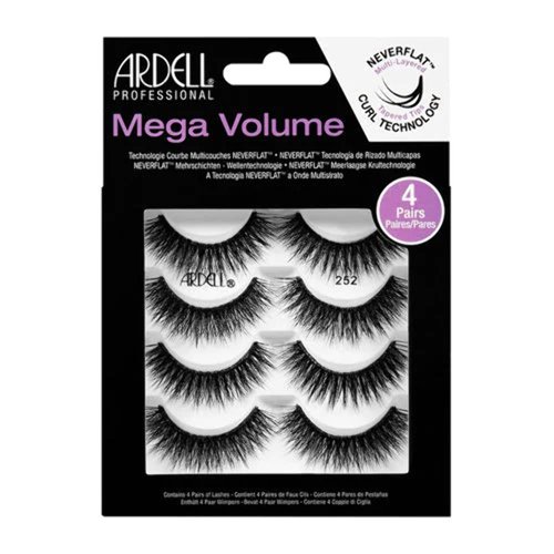 Ardell False Eyelashes Mega Volume 252, 1 pack (4 pairs per pack)