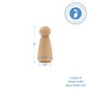 Wood Peg Dolls Unfinished 2 inch, Mom/Angel Shape, Pack of 100 Birch Wooden Peg People for Crafting, Miniature Figures, and Small World Play