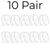 GMS Optical® Silicone Symmetrical Shape Screw-in Eyeglass Nose Pads, Anti Slip, Small - (11mm Screw in, 10 Pair)