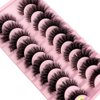 HBZGTLAD New 10 Pairs Natural Thick False Eyelashes Fake Lashes Long Makeup 3d Mink Lashes Extension Eyelash Mink Eyelashes for Beauty (W024)