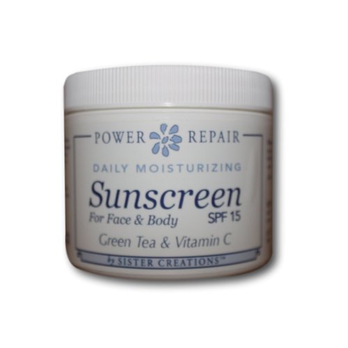 Power Repair Sun Cream SPF 15, by Super Salve, 6oz, Natural sunscreen packed with antioxidants
