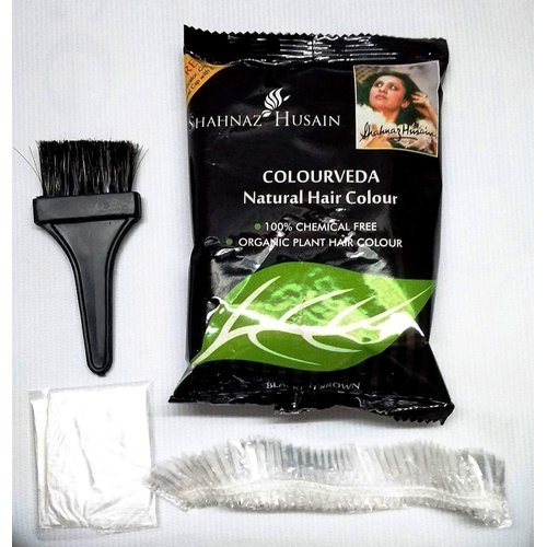 Shahnaz Husain Colourveda Herbal Ayurvedic Natural Hair Color Latest International Packaging (3.5 oz / 100 g)