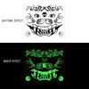10 Sheets Halloween Glow In The Dark Tattoos Face Luminous Temporary Tattoo Waterproof Last Long Glitter Tattoos Stickers Scary Zombie Makeup Kit For Kids Women Girls Boys Adults Party Supplies