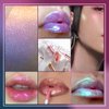 HOSAILY Glitter Chameleon Liquid Lipsticks, Diamond Shimmer Glow Metallic Lip Gloss, Long Lasting Waterproof Shiny Glimmer Sparkly Lipstick for Women Girls Face Eye Glow Christmas Party Makeup Gift 7#