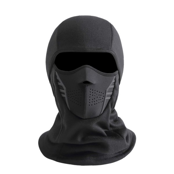 IRELIA Winter Windproof Fleece Ski Mask Balaclava Headwear Motorcycle Thermal Face Mask Bandanas Black