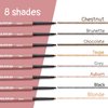 Retractable Eyebrow Pencil Black with Brush, Dual-ended Microfilling Eyebrow Liner for Natural-looking Results, Ultra Precise 2mm Micro Triangular Tip for Filling in Sparse Brows, Sweatproof Smudgeproof No-caking, Black, YES.EYE DO