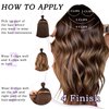NAYOO 4PCS Clip in Hair Extensions Long Wavy Curly Synthetic Thick Hairpieces Wine Red for Women with Fiber Double Weft Hair Full Head（16 Inch, Wine Red）