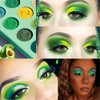 Afflano Green Eyeshadow Palette, Green Glitter Eyeshadow Highly Pigmented, Forest Emerald Green Christmas Makeup Palettes, Yellow Lime Grass Grinch Green Makeup Eye Shadow Pallet 15 Color