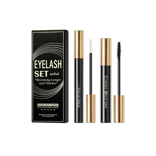Eye Makeup Set, Including Mascara, Eyelash Extender, Waterproof, Stain Resistant, Durable. Women's Gift Box (2 Sets)