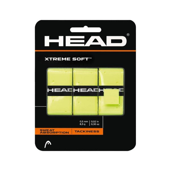 HEAD Xtreme Soft Racquet Overgrip - Tennis Racket Grip Tape - 3-Pack, Yellow