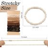 SuPoo 20 Pcs Bracelet Hair Ties Boho Hair Elastics Blonde Hair Rubber Bands Natural Braided Nylon Hair Ties for Thick Hair or Thin Hair Ponytail Holders Brown Hair Ties No Damage Hair Accessories