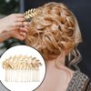 5 Pieces Leaf Hair Side Combs Gold Silver Rhinestone Hair Comb Clips with Teeth Combs for Wedding Hair Accessories for Women, Girls, Bride, Bridesmaid (Gold, Silver)